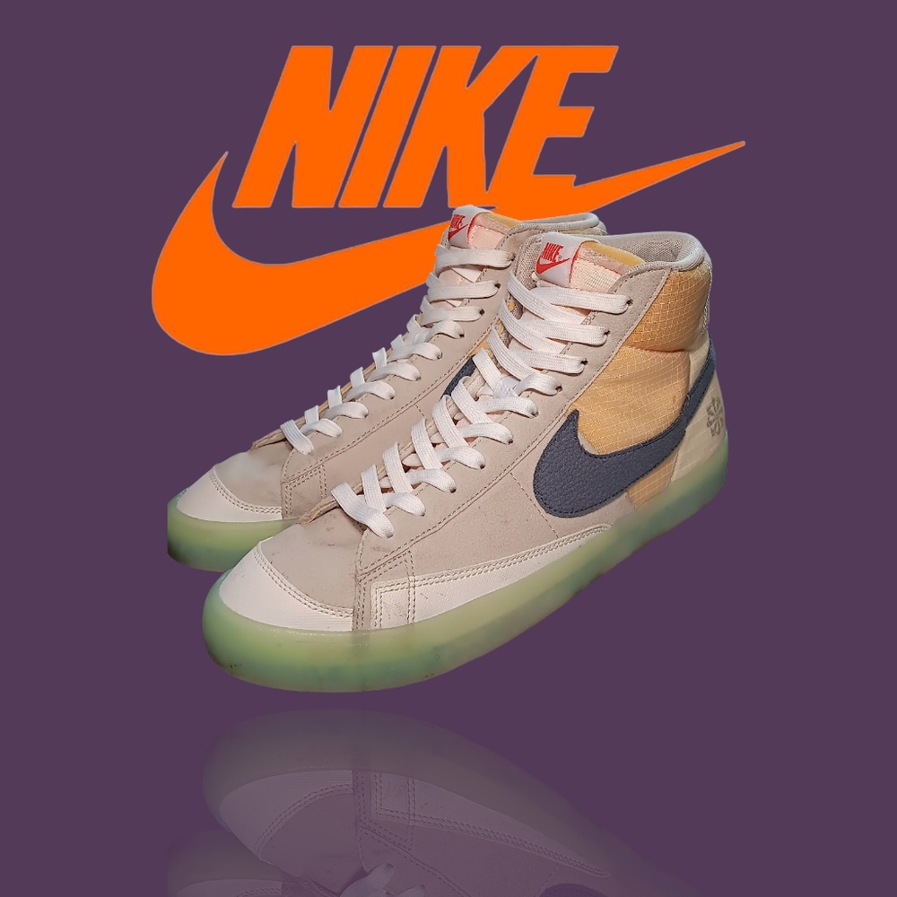 Nike DH4505-200 Blazer '77 Mid Move To Zero Glacier/Ice Cream Men's Size 10 VGUC